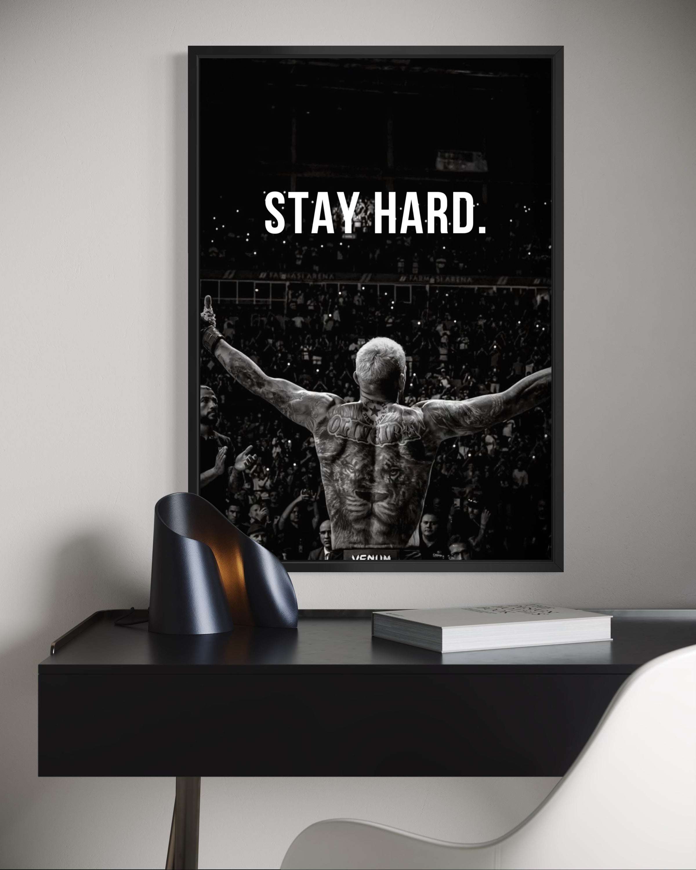 "Stay Hard." Motivational Paper Poster
