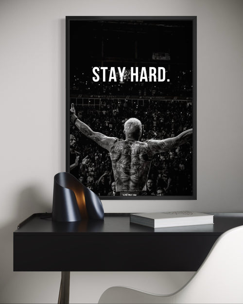 "Stay Hard." Motivational Paper Poster