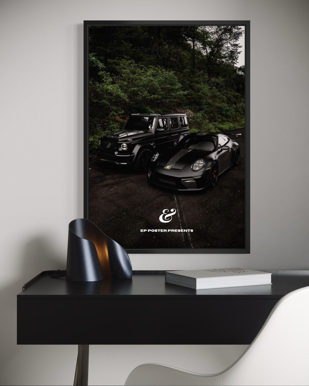 Mercedes G-Class x Porsche Car Paper Poster